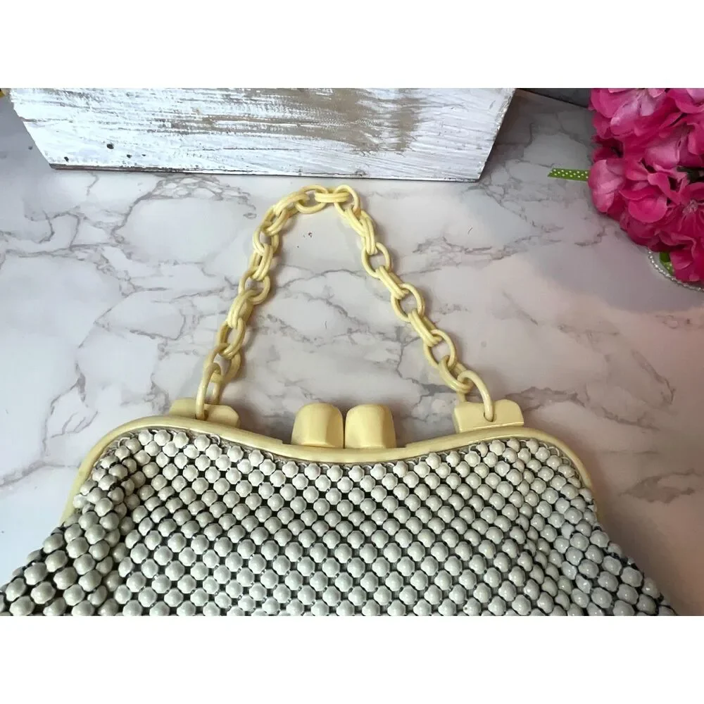 Whiting and Davis Alumesh and Bakelite handbag purse vintage